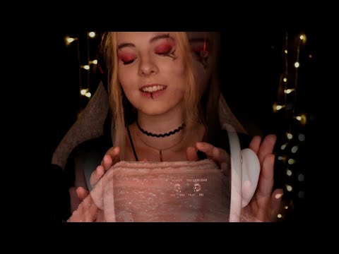 ASMR | fluffy towel sounds & dry ear massage - layered audio and video, no talking, new towel