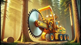 Extreme Dangerous Fastest Big Chainsaw Cutting Tree Machines | Monster Stump Removal Excavator #4