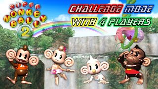Super Monkey Ball 2 - Challenge Mode - Beginner Stages With 4 Players