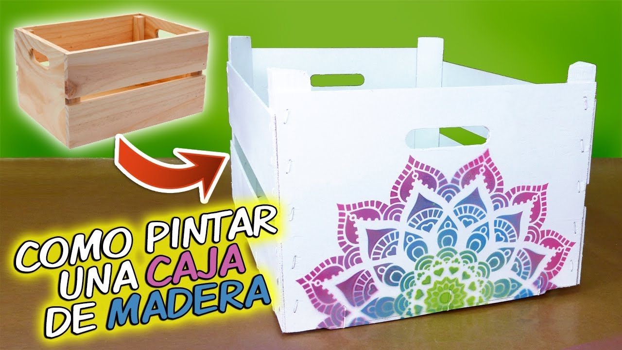 Consejo Lo anterior Bailarín PINTAR CAJAS DE FRUTA DE MADERA - YouTube