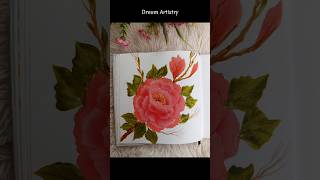 Easy One Stroke peony Painting tutorial 🌷☘️ #painting #art #flowers #floralartwork #floralpainting