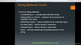 Celebrity JAVA Tutorials - 32 Java String Class Methods Profile