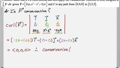 Example Using the Fundamental Theorem of Line Integrals (Notes 8, pg.11)