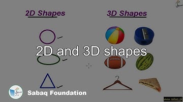 2D and 3D shapes, Math Lecture | Sabaq.pk