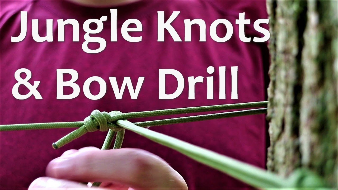 Jungle Knots - A Tarp Ridgeline Alternative | Bow Drill Practice | Tea in  the Woods