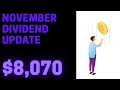 How Much I Made From Dividends in 2020! Monthly Passive Income Breakdown [November Update]