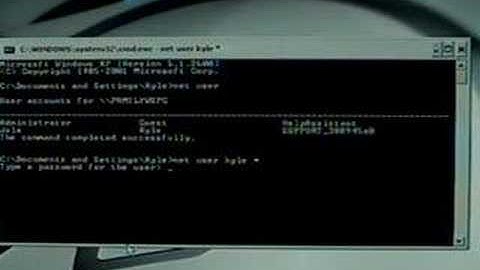 How to hack a password on Windows XP using command prompt