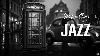 Classic London Vibes 🎷 Jazz Music with Iconic Red Phone Booth & Retro Cars | Rainy Street in 1940s screenshot 5