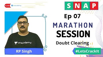 SNAP 2020 Marathon | Doubt Clearing Session | Ep 07 | RP Singh | Unacademy CATalyst