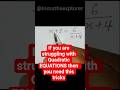 Algebraic EXPRESSION | How to solve quadratic equations by factoring #algebra#quadraticequations