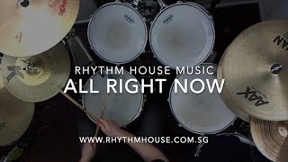 all right now - drum cover - free