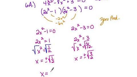 Factoring and Solving Polynomials in Quadratic Form