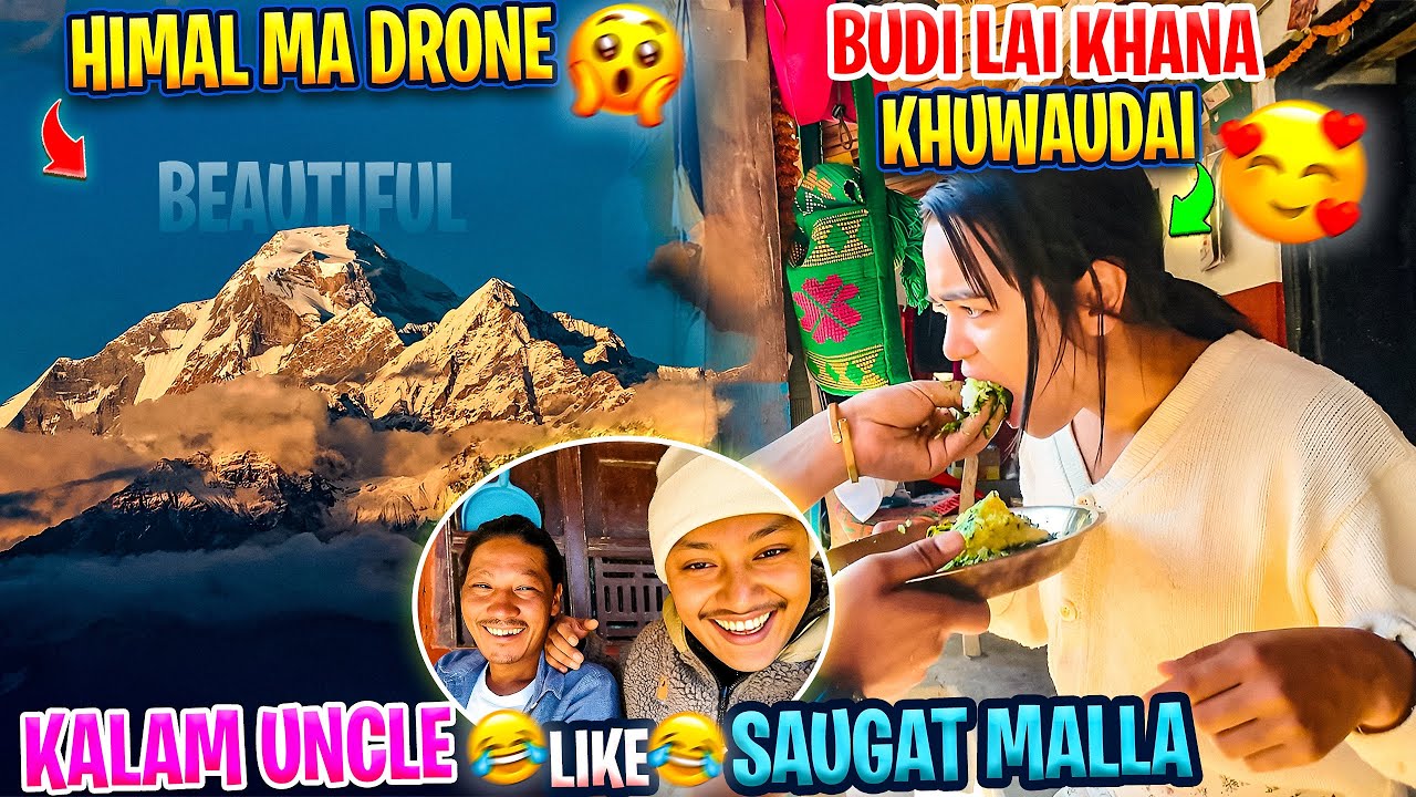 Gaun ma Budi lai khana khuwadai || village vlog  MRB Vlog ||