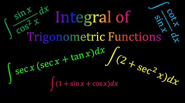 Integral of Trigonometric Functions - Basic Integral formulas for CALCULUS