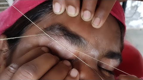 Thick to thin eyebrows threading, Perfect shape of eyebrows, Eyebrows threading transformation