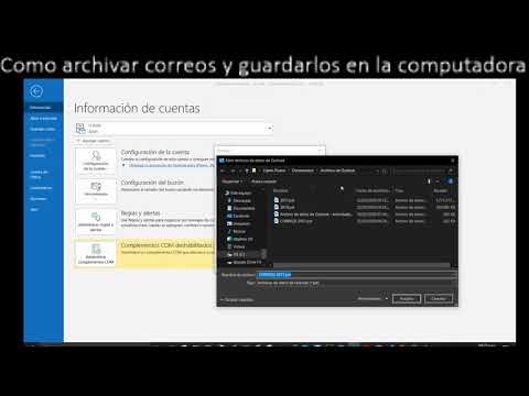 Archivar correos y guardarlos en la computadora, Outlook 365