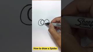 How to draw a Spider | #easydrawing #howtodraw #stepbystep #learntodraw #art #letsdraw #spider