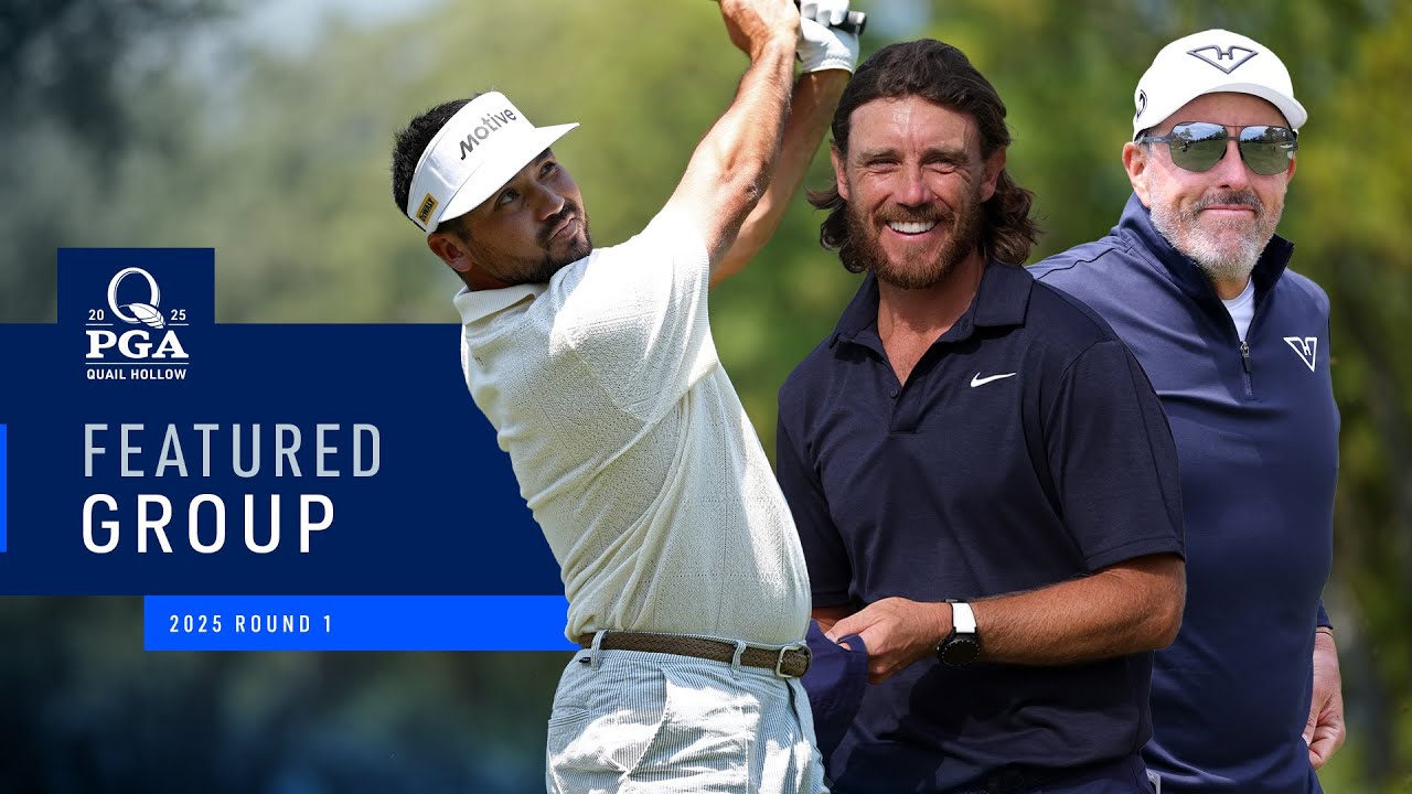 LIVE | Mickelson, Fleetwood, Day | Featured Group 2 AM | Round 1 | 2025 PGA Championship