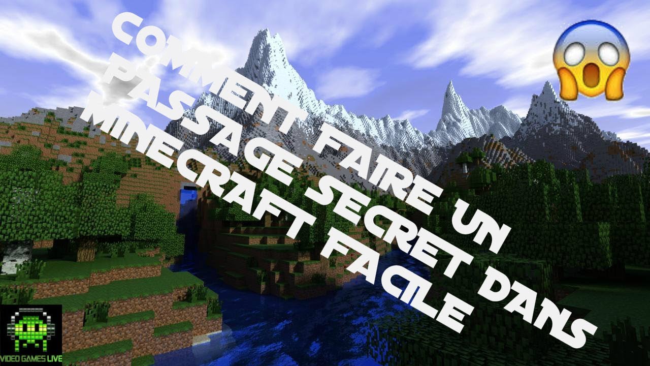 TUTO - COMMENT FAIRE UN PASSAGE SECRET DANS MINECRAFT FACILE - YouTube