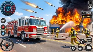 Simulatore di Salvataggio Pompieri 3D - Guida di un Autopompa d'Emergenza 911 USA - Gameplay Android screenshot 4
