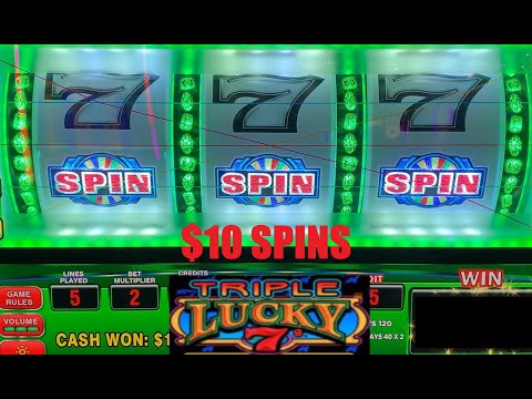3 REEL SLOTS!  TRIPLE DOUBLE EMERALDS WHEEL OF FORTUNE! $10 SPINS! + TRIPLE LUCKY 7'S SLOT PLAY!