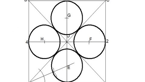 Draw Equal Circles In a Square Each Circle Touch One Side And Two Circles