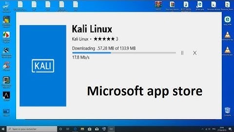 install Kali Linux from Microsoft App Store  in Windows 10