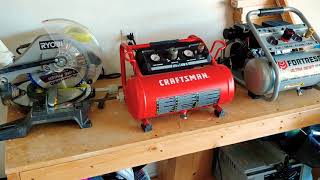 Fortress Ultra quiet compressor vs Craftsman 2 Gallon Compressor
