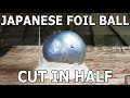 That Japanese Foil Ball Cut in Half with 60,000 PSI Waterjet - What's Inside it?