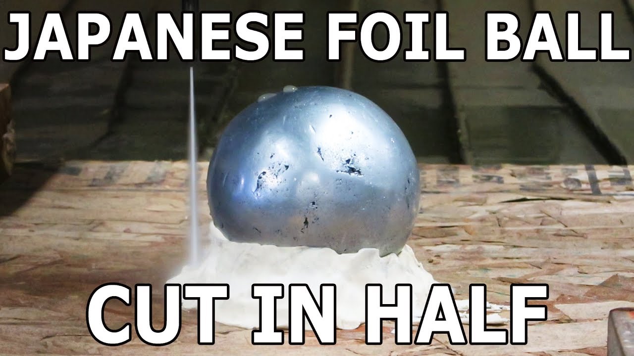 That Japanese Foil Ball Cut in Half with 60,000 PSI Waterjet - What's  Inside it? - YouTube