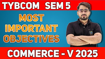 Most  Important Questions of Commerce 5 | TYBCOM SEM 5 | Mumbai University|