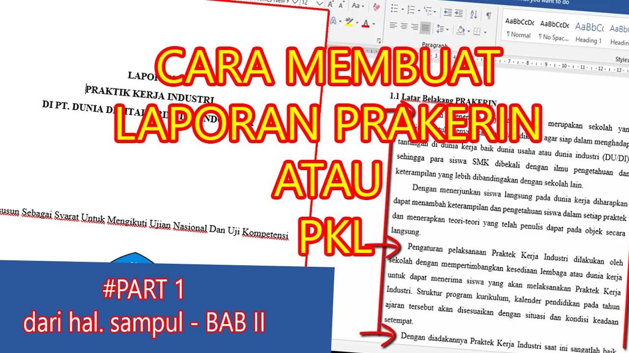 cara membuat laporan PRAKERIN atau PKL