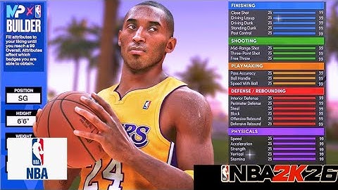 NBA 2k26 6’6 KOBE BRYANT BUILD IS UNSTOPPABLE !!!!!