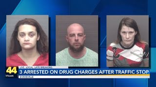 3 people arrested after police find fentanyl, mushroom gummies, and more during traffic stop, per