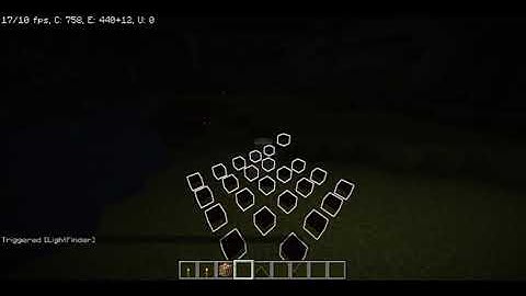 I wrote a Minecraft Datapack that helps the player find mob spawning spaces
