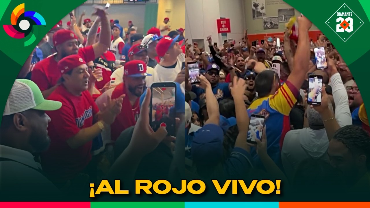 DOMINICANA y VENEZUELA se retan en los pasillos del estadio en Miami en Clásico Mundial  DIAMANTE 23