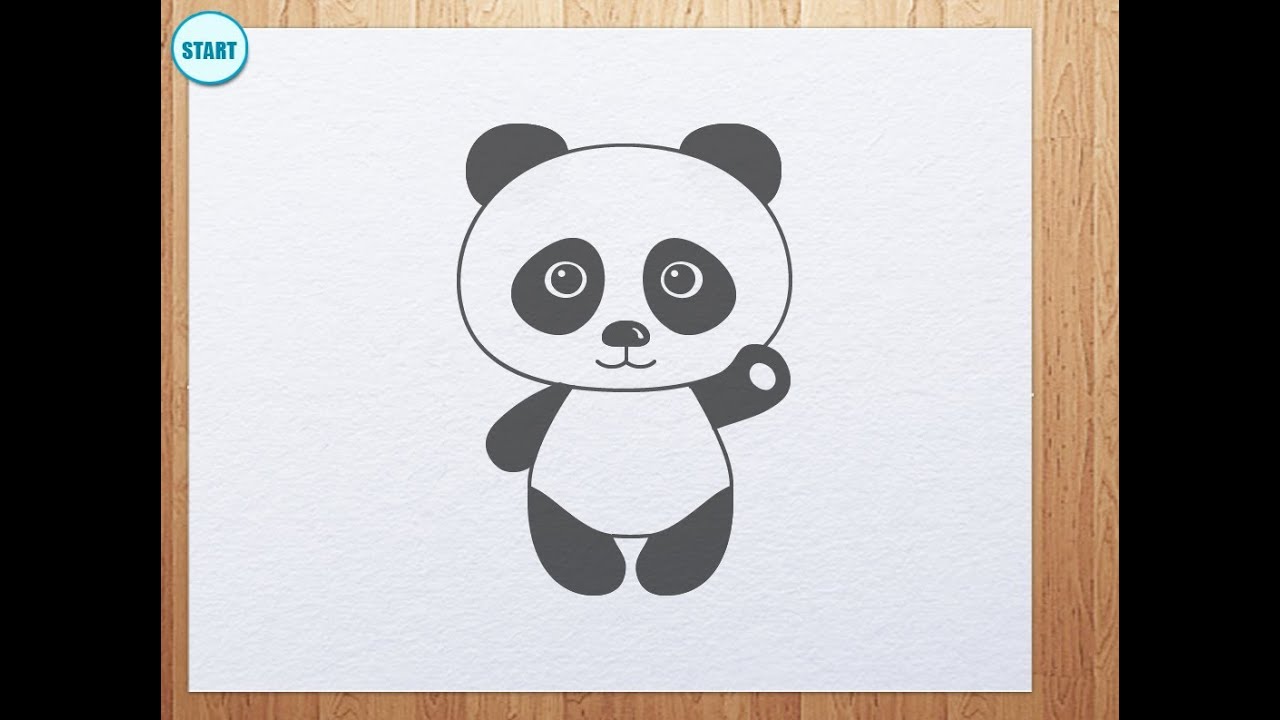 HOW TO DRAW BEAR PANDA FOUND AND EASY / BEAUTIFUL DRAWINGS