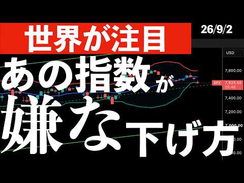 【世界のベンチマーク】あの指数にいや〜なサイン！下落転換に警戒／日経先物の下落幅が大きい　#米国株 #日経平均 #sp500 #soxl #nvda