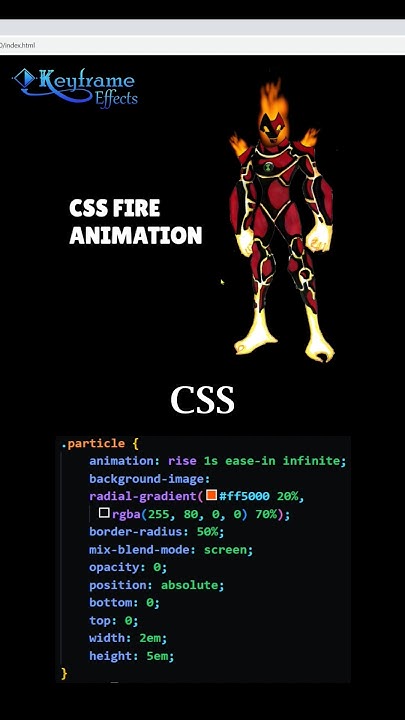 Create HTML CSS Fire Animation | css animation - YouTube
