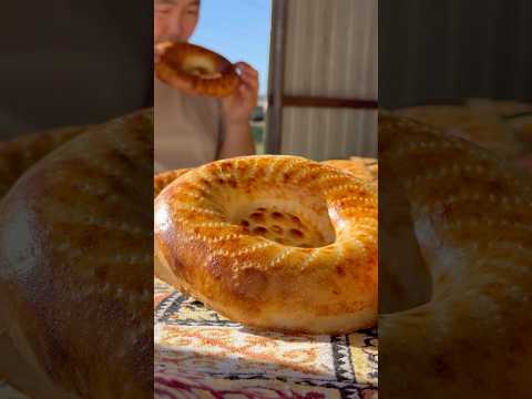 A flatbread in a tandoor🫓 / Тандырная лепешка🫓 #pandasakha #streetfood #fyp