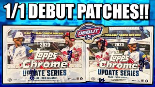 NEW 1/1 DEBUT PATCHES!!  2023 Topps Chrome Update Jumbo & Breaker's  Delight Box Review 