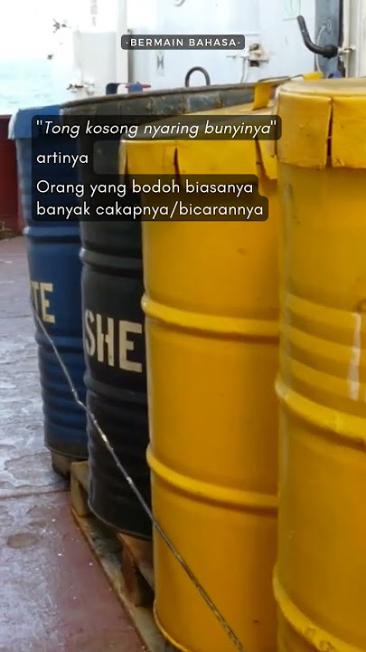 Peribahasa Indonesia || Tong Kosong Nyaring Bunyinya #peribahasa #bahasaindonesia #istilahkata