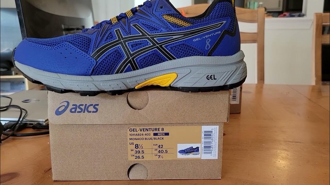Unboxing the Asics GelVenture 8 sneakers. Another great shoe for high