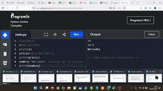 Tipos de datos Variables Input Operadores Python TIC1Bach IES Monterroso