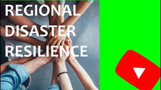 Promoting Regional Disaster Resilience