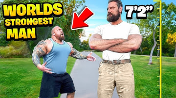 Worlds Strongest Man VS Worlds Tallest Bodybuilder | 7ft 2inch GIANT! Ft. Olivier Richters