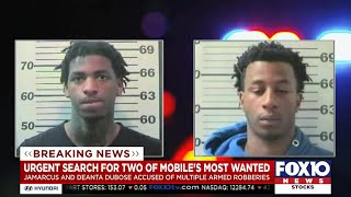 MPD searching urgently for 2 of Mobile's most wanted in connection with armed robberies