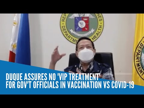 Duque assures no 'VIP treatment' for gov't officials in vaccination vs COVID-19