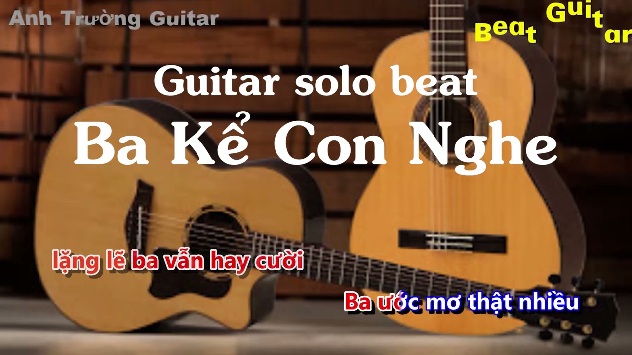 www 8day Karaoke Tone Nữ Ba Kể Con Nghe Guitar Solo Beat Acoustic | Anh Trường Guitar