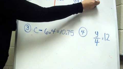 Solving One Step Equations and Inequalities